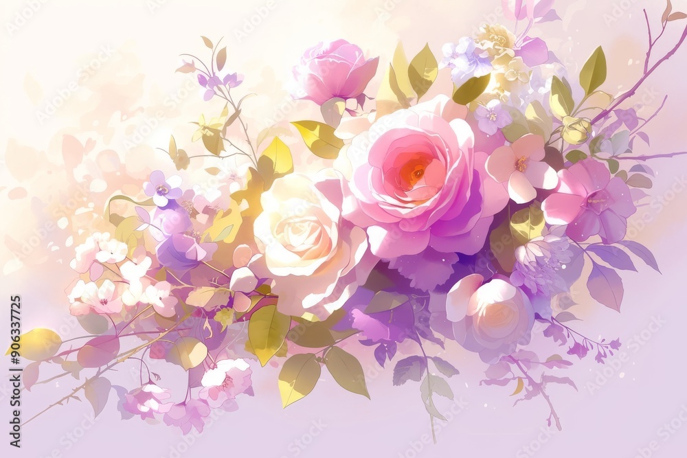 Fototapeta premium Attractive floral design for graphic design pieces