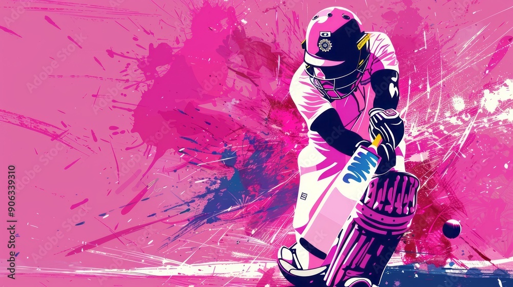 custom made wallpaper toronto digitalVibrant t20 2024 cricket poster design with pink and grey abstract background, dynamic vector illustration ideal for cricket event promotions and sports-themed advertising