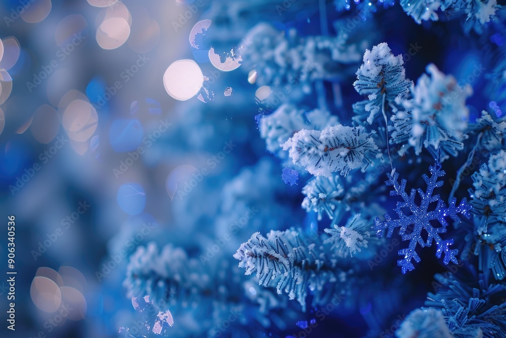 Blue Christmas Tree Snowflakes Blue Christmas Tree Snowflakes