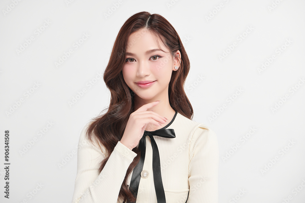 Beautiful young asian woman with clean fresh skin on white background, Face care, Facial treatment, Cosmetology, beauty and spa, Asian women portrait. Beautiful young asian woman with clean fresh skin on white background, Face care, Facial treatment, Cosmetology, beauty and spa, Asian women portrait.