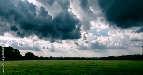 clouds over the forest