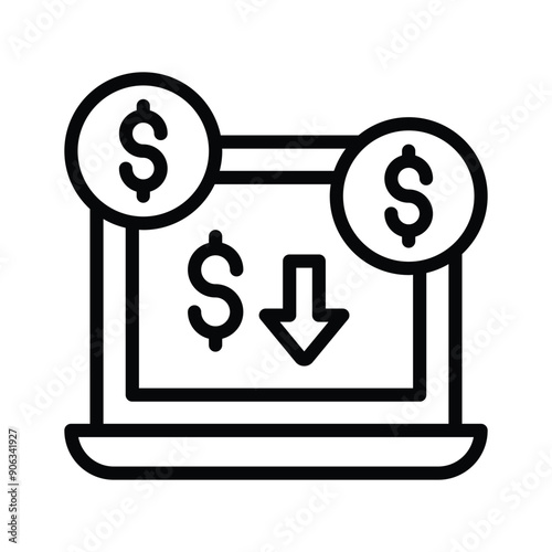 Use this monetize flat icon for optimising revenue and financial opportunities