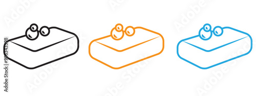 Body Soap icon Flat vector set outline