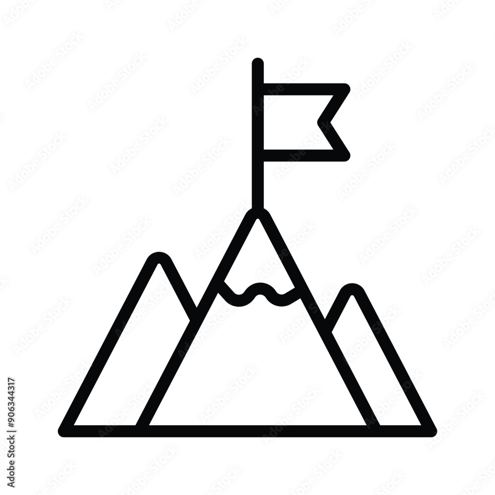 Symbolise success achievement with a flat icon of accomplishment. Symbolise success achievement with a flat icon of accomplishment.