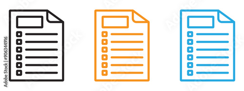 Terms and Conditions Icon Flat vector set outline