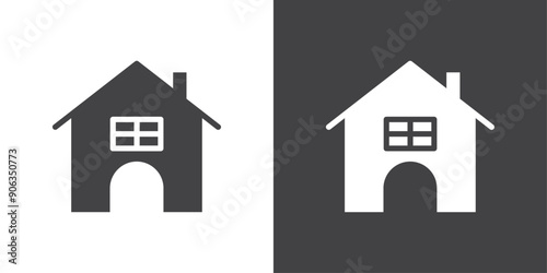 House icon Thin line illustration set