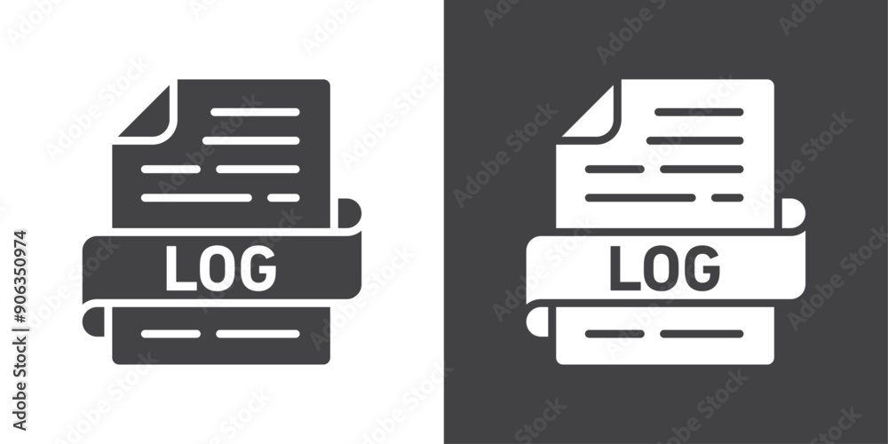 log file icon Thin line illustration set log file icon Thin line illustration set