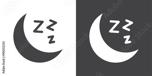 Zzz icon Thin line illustration set