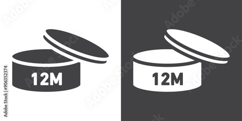 12m Icon Thin line illustration set