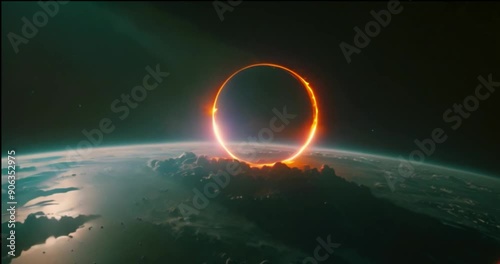 planet earth and sun