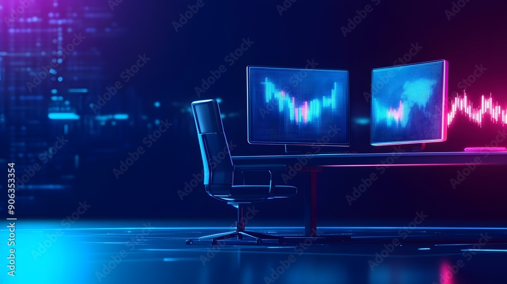 Modern Flat Design Illustration of Futures Market Investment with Copy Space for Text Modern Flat Design Illustration of Futures Market Investment with Copy Space for Text