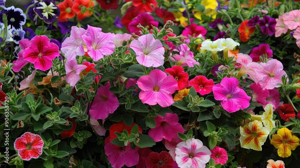 Autumn garden petunias Autumn garden petunias