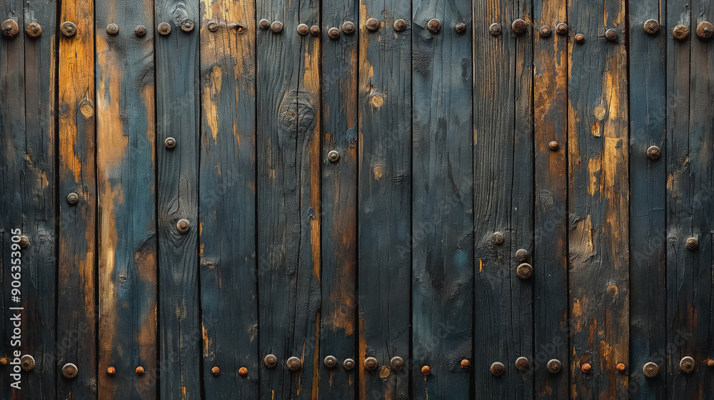 A wooden background with many holes and nails A wooden background with many holes and nails
