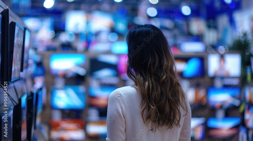 Woman Shopping for Electronics Woman Shopping for Electronics