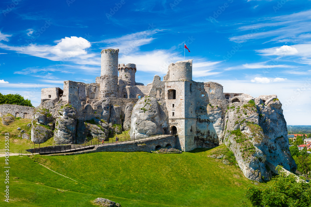 Ogrodzieniec ruins of a medieval castle. Czestochowa region, Poland