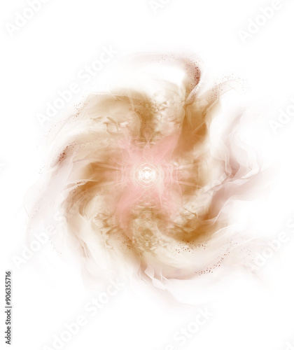Magic spell or energetic arcane magical enchanted portal as png overlay for fantasy books, magic games or RPG. 