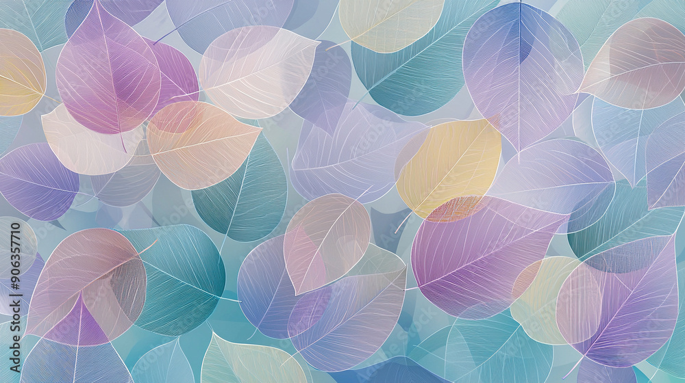 Elegant transparent leaves patterns background Elegant transparent leaves patterns background