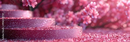 Sparkling Pink Floral Background
