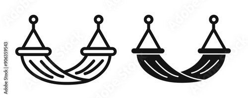 Beach hammock icon