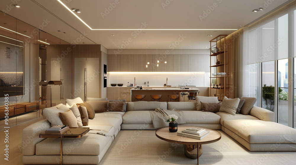 A beautifully designed interior space showcasing modern and stylish decor A beautifully designed interior space showcasing modern and stylish decor
