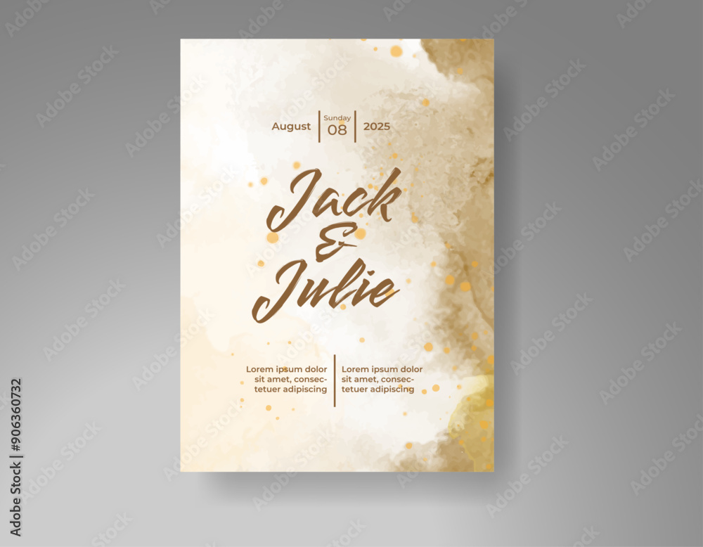 Wedding Abstract Background Invitation Art Template