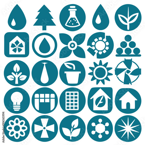 Green Environment Icon Vector Illustration.