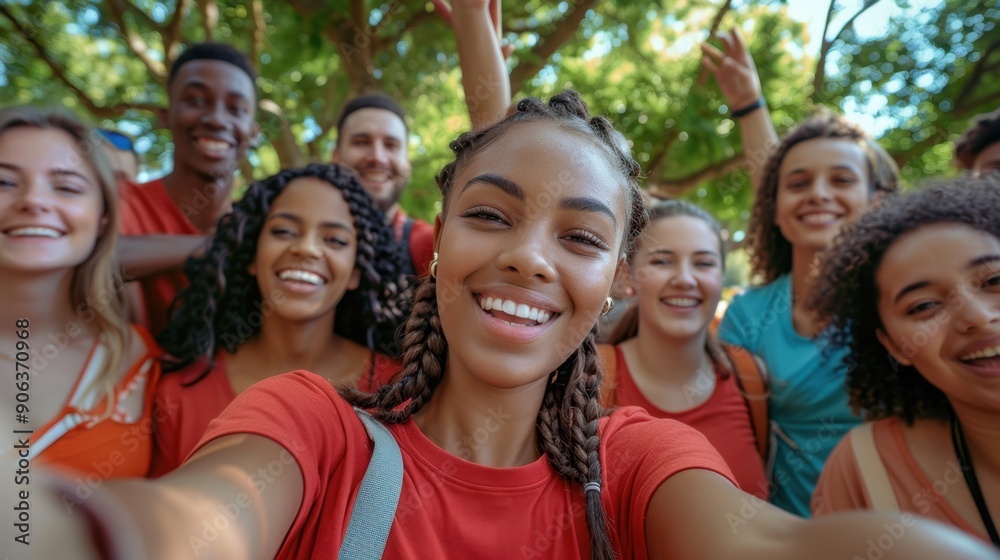 Group of Happy Friends Selfie Group of Happy Friends Selfie