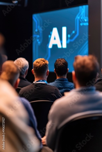 Audience Focused on an AI Presentation