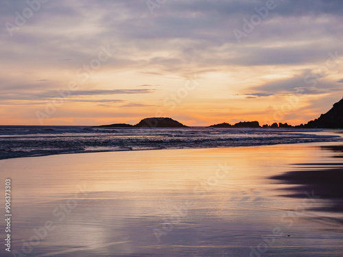 sunset on the beach
