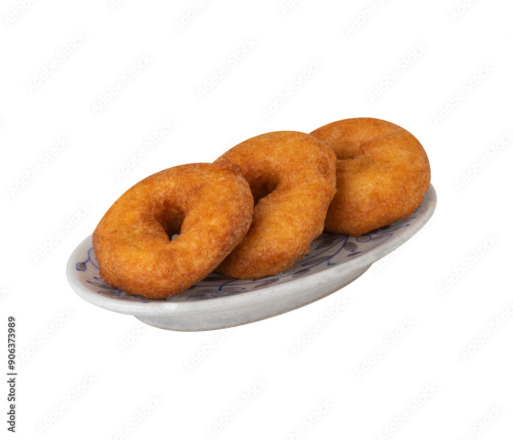 South indian food delicious fried vada on transparent background South indian food delicious fried vada on transparent background