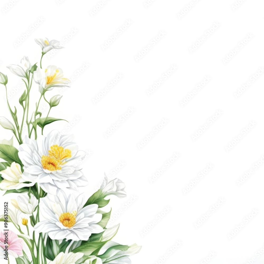 Fototapeta premium flores pintadas estilo acuarela