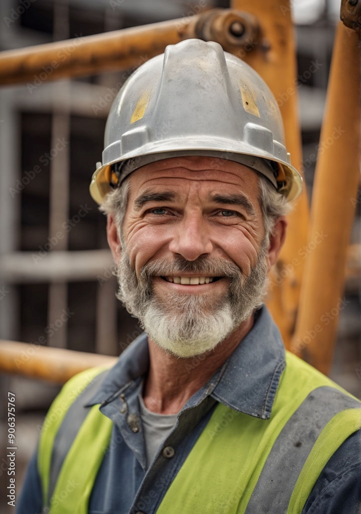 construction worker smiling