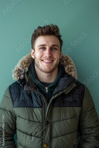 A Portrait of a content caucasian man in his sports