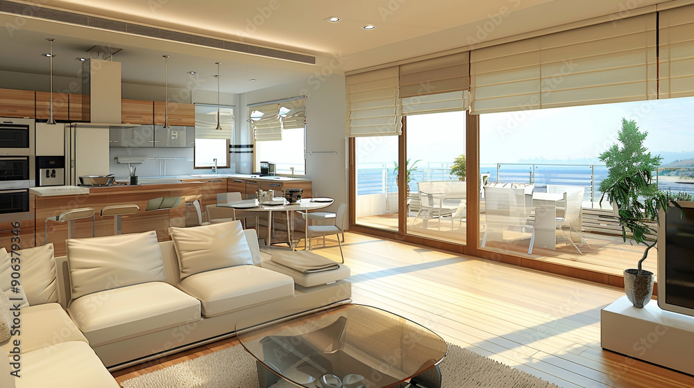 A beautifully designed interior space showcasing modern and stylish decor A beautifully designed interior space showcasing modern and stylish decor