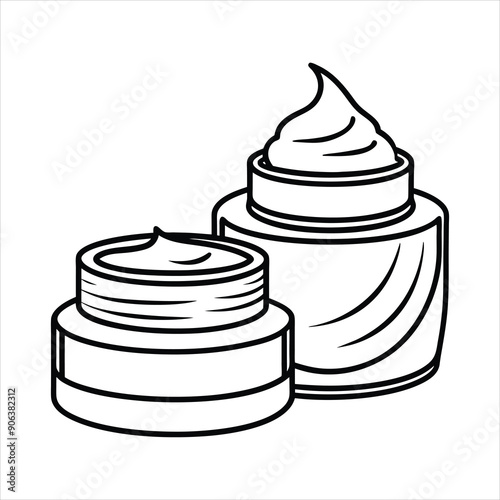 2 Face creams and moisturizers for skincare illustration vector