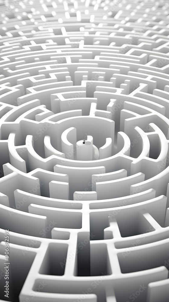 Technology white geometric maze sculpture abstract graphic poster background Technology white geometric maze sculpture abstract graphic poster background