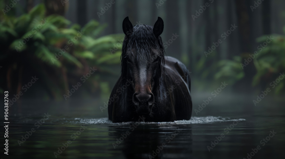 Fototapeta premium Horse wallpaper. Horse poster