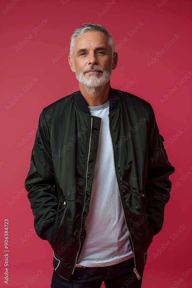 Fototapeta premium A Portrait of a satisfied caucasian man