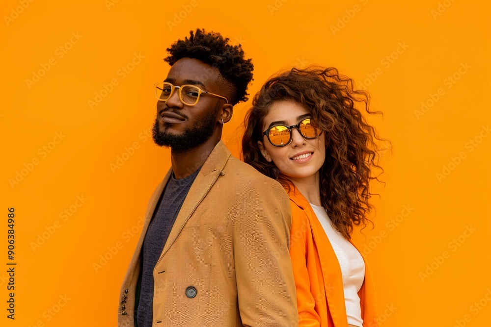 A Portrait of a satisfied multicultural couple A Portrait of a satisfied multicultural couple