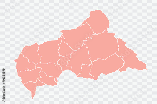 Central African Republic Map salmon Color Background quality files png Art & Illustration
