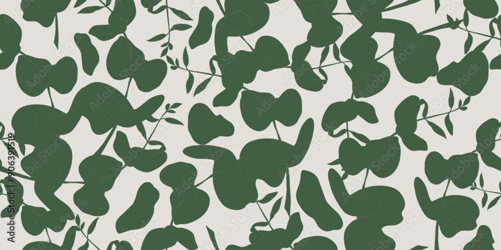 Seamless leaves pattern design floral background.
Seamless leaves pattern design floral background.