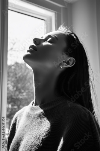 A captivating black and whi...