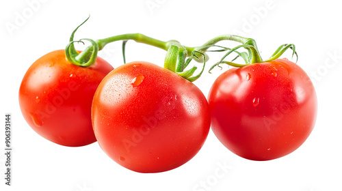 Red Raw tomato isolate is on transparent background
