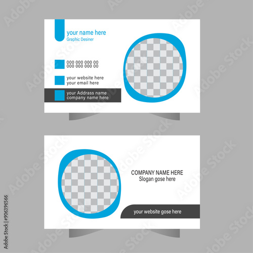 41 Modern Creative Individual Business Card Layout Vector Business Card Layout  Black  White   Creative and Clean Business Card 