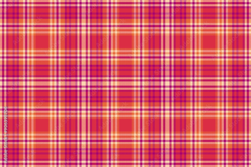 Multicultural textile background texture, hounds vector plaid check. Creation fabric tartan pattern seamless in orange and red colors. Multicultural textile background texture, hounds vector plaid check. Creation fabric tartan pattern seamless in orange and red colors.