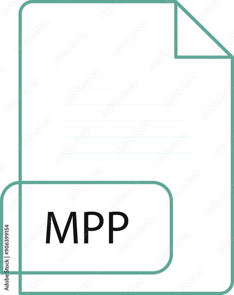 MPP File extension icobn crisp corners thick outline