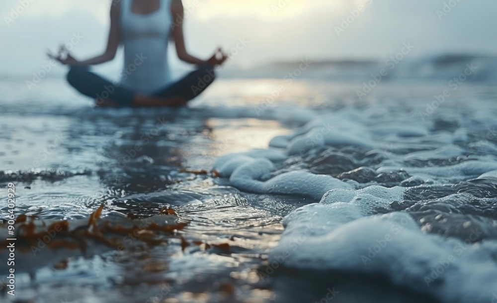 Fototapeta premium Peaceful Meditation by the Ocean