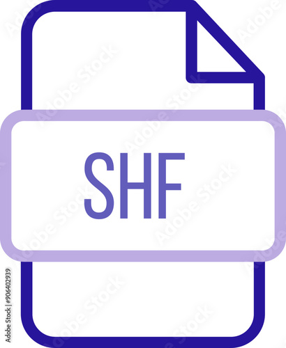 SHF File icon with bold outline photo