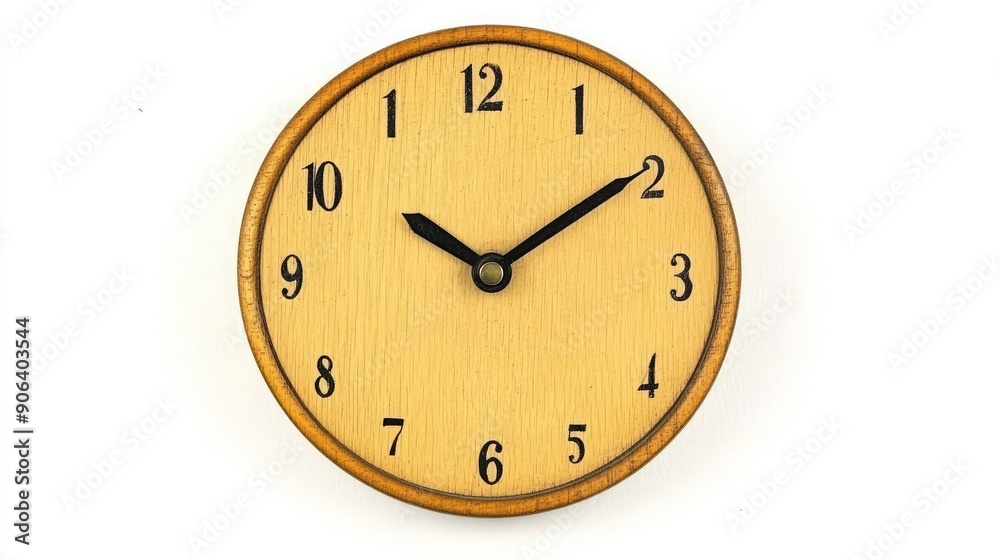 Classic Wall Clock Displaying Time at Two O'Clock, Simple Design Features Classic Wall Clock Displaying Time at Two O'Clock, Simple Design Features