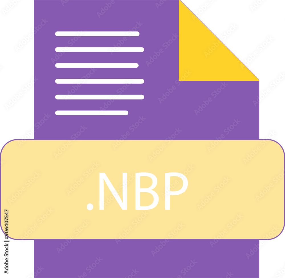 NBP File extension icon fill and bebes writting